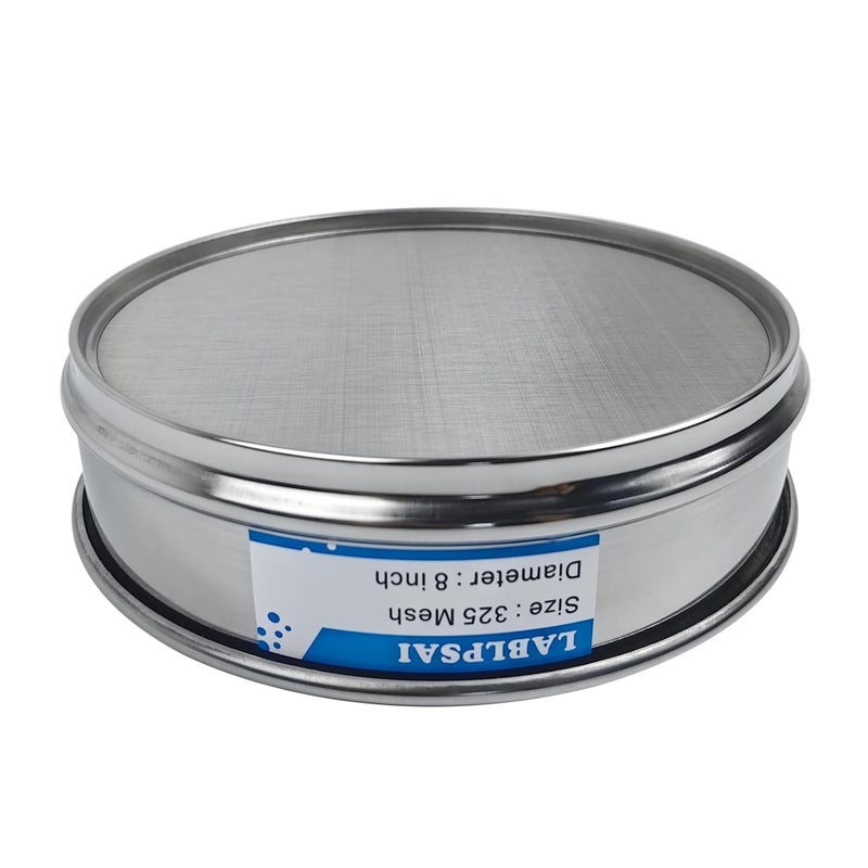 LABLPSAI 325 Mesh Lab Sieves 8" Diameter 304 Stainless Steel Wire Cloth Test Sieve for Industrial Laboratory Home - Image 2